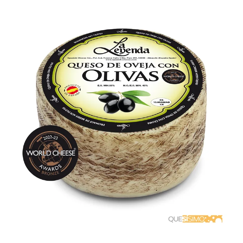 Queso de Oveja Curado de Aceitunas Negras La Leyenda